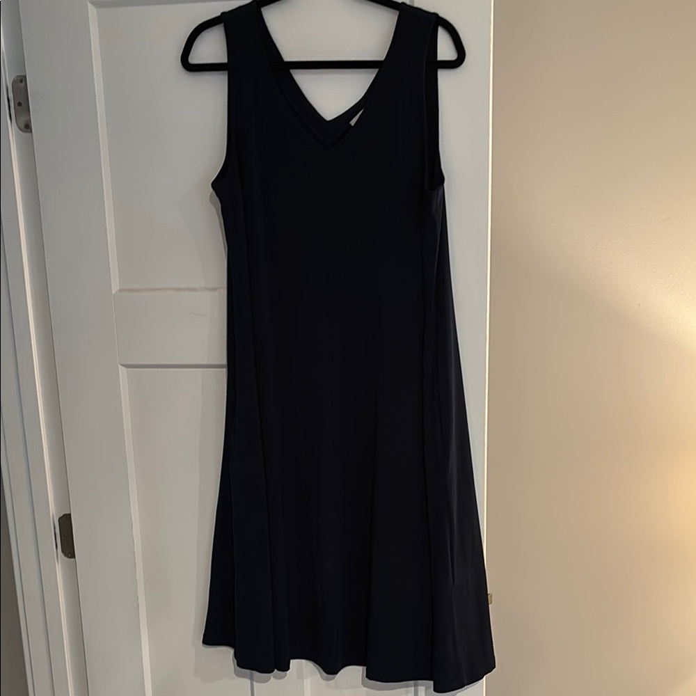 Chico's Navy V-Neck Mini Dress